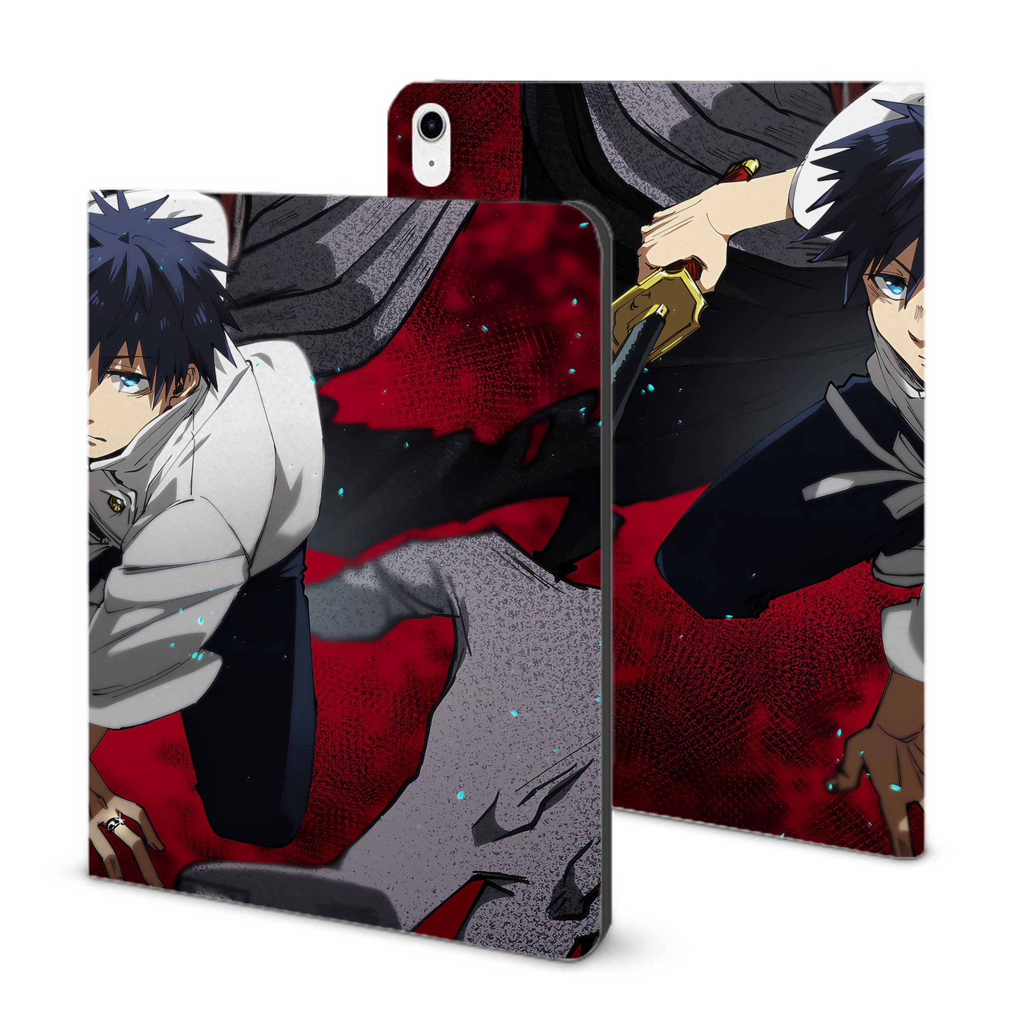 （画像用） 呪術廻戦 Jujutsu Kaisen IPad ケース ブック型 PUレザー TPU 耐衝撃 軽量 薄型 ペン収納なし 全面保護 IPad 各モデル対応